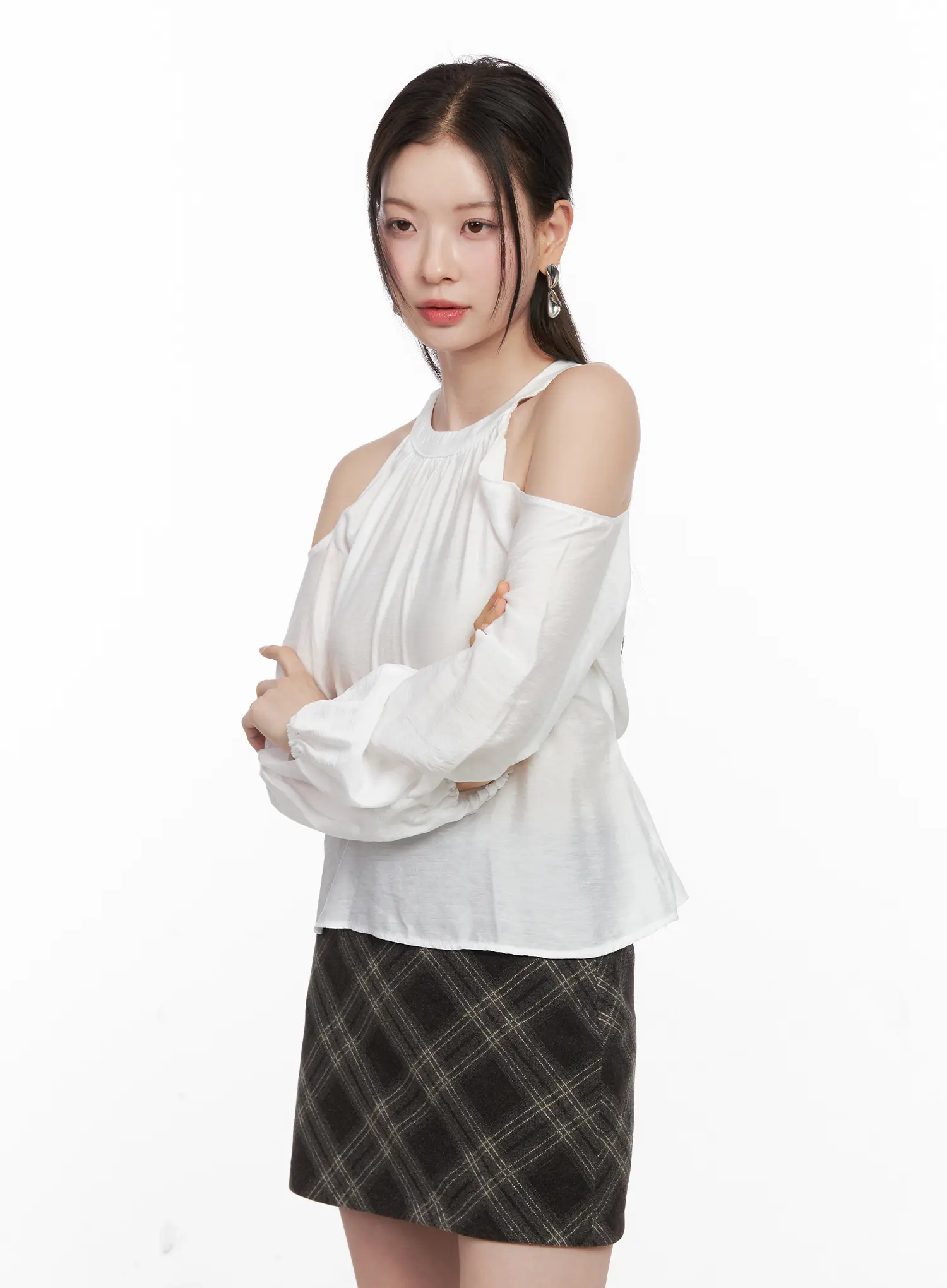 Shirred Halter Neck Blouse CN504 - Image 5