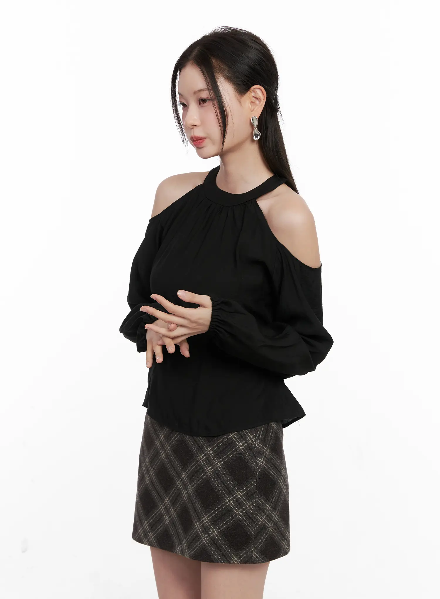 Shirred Halter Neck Blouse CN504 - Image 9