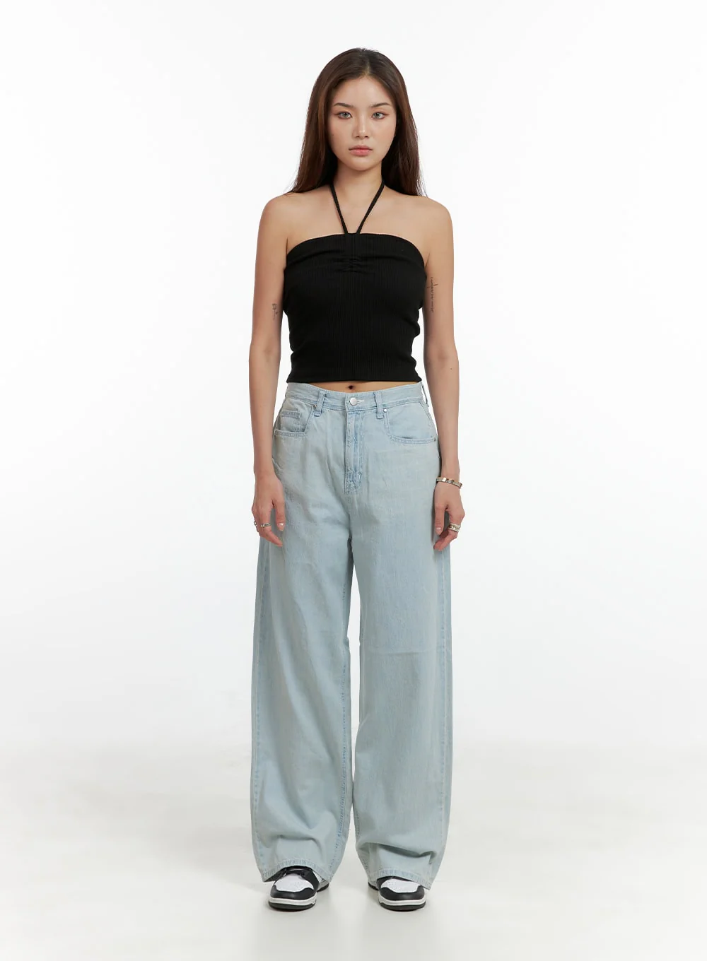 Shirred Halter Neck Crop Tube Top CL404 - Image 2