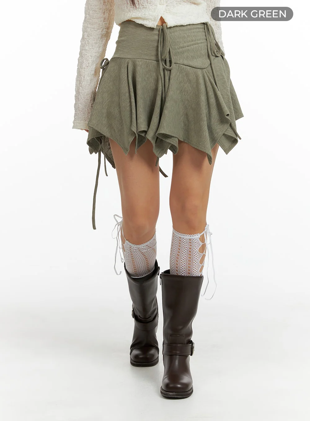 Shirred Hem Bowknot Mini Skirt CF426 - Image 6