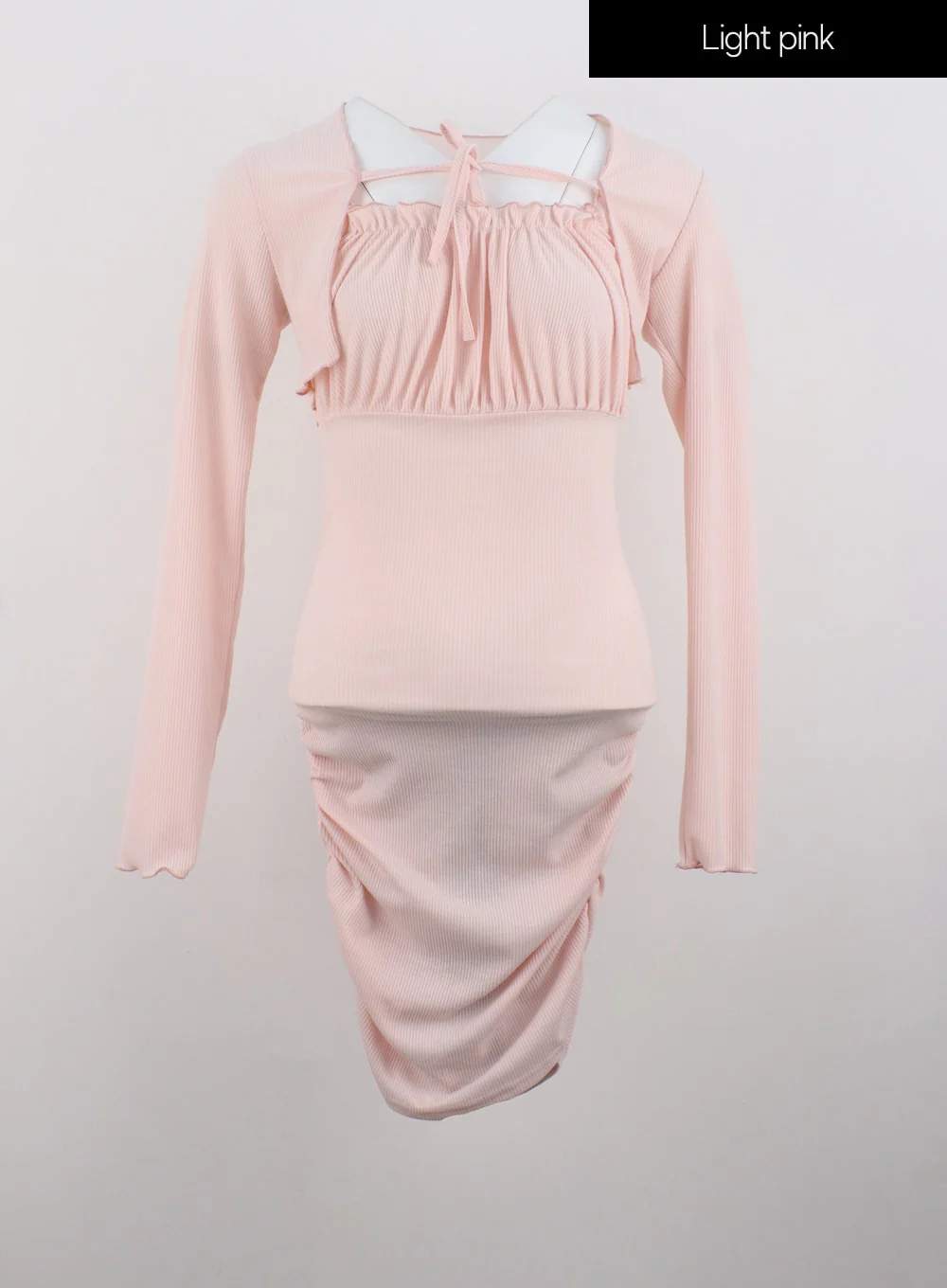 Shirred Mini Dress & Bolero Set IG320 - Image 12