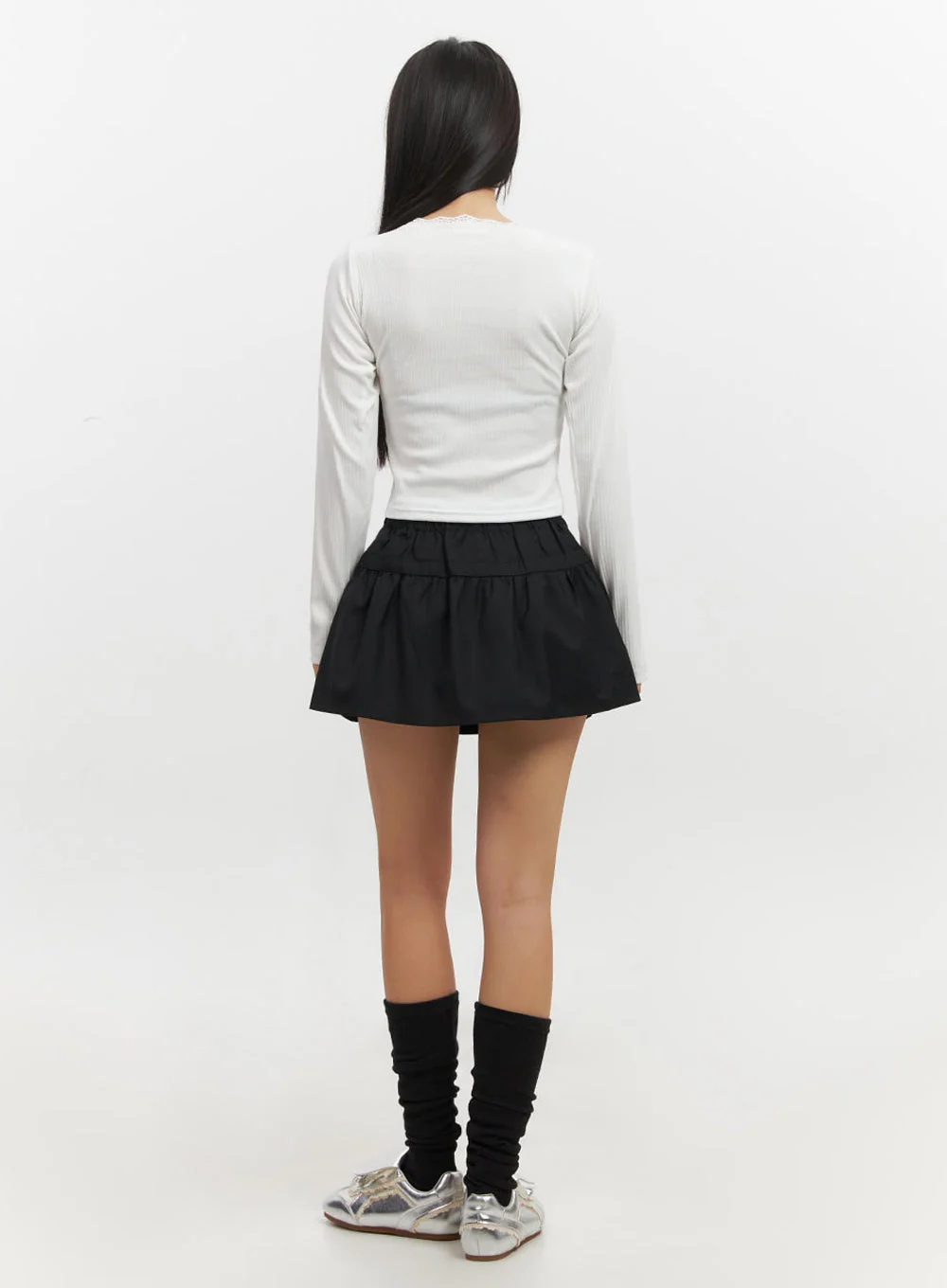 Shirred Mini Skirt IF510 - Image 11