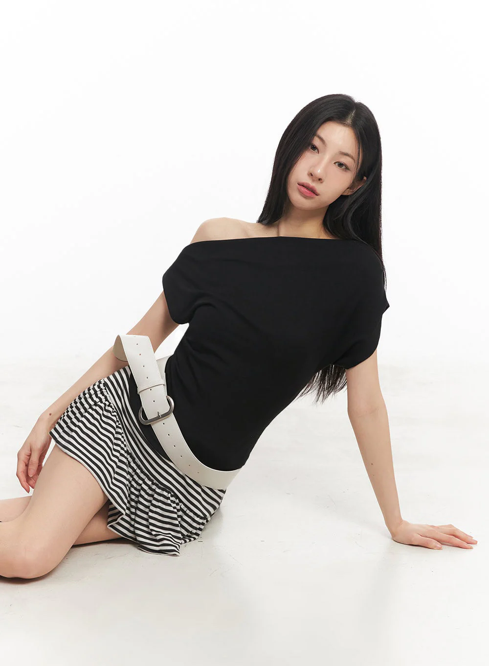 Shirred One-Shoulder Top IY529 - Image 12