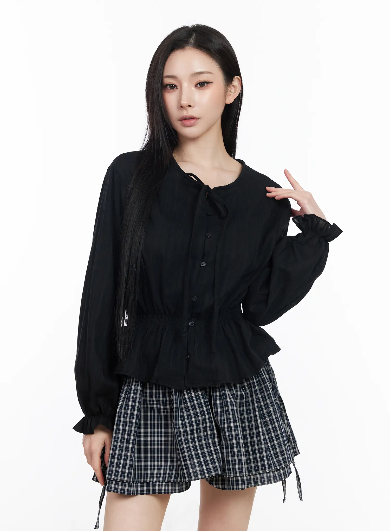 Shirred Ribbon Blouse CM519 - Image 10