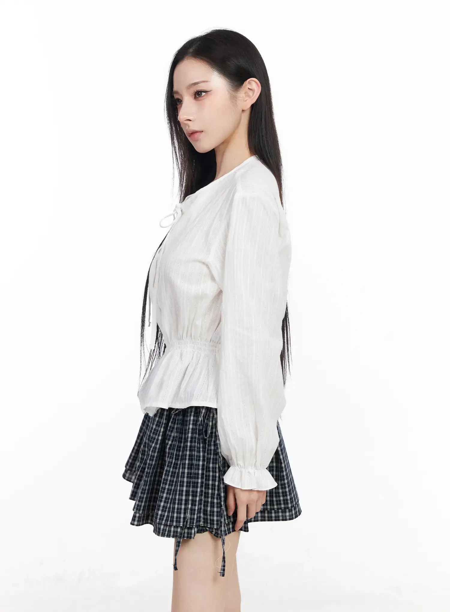Shirred Ribbon Blouse CM519 - Image 6