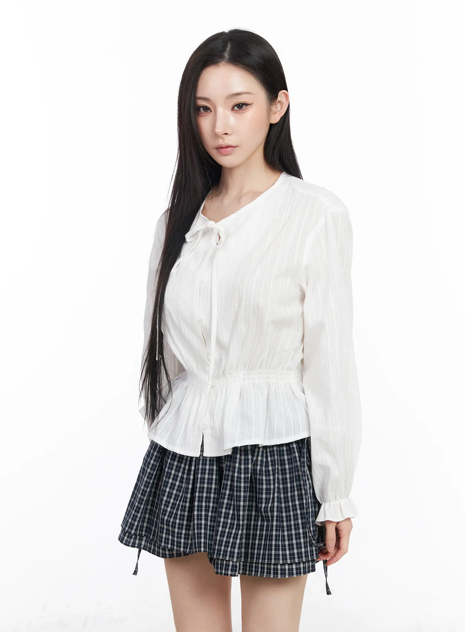 Shirred Ribbon Blouse CM519 - Image 9