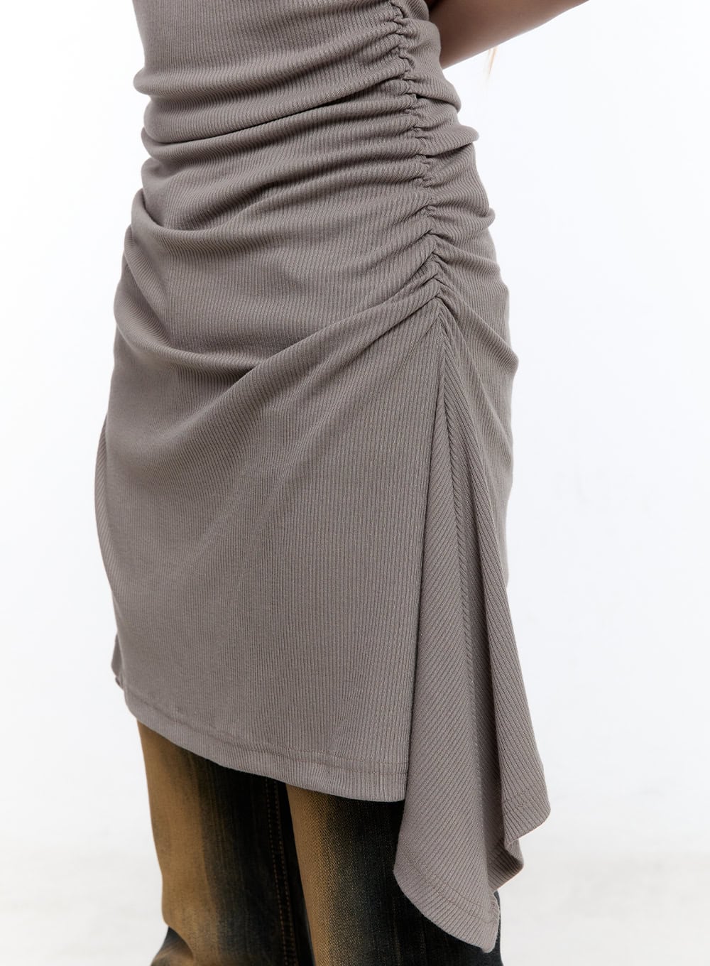Shirred Strapless Tube Midi Dress CY530 - Image 8