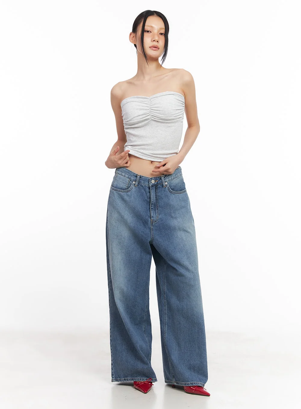 Shirring Padded Tube Top CY528 - Image 2