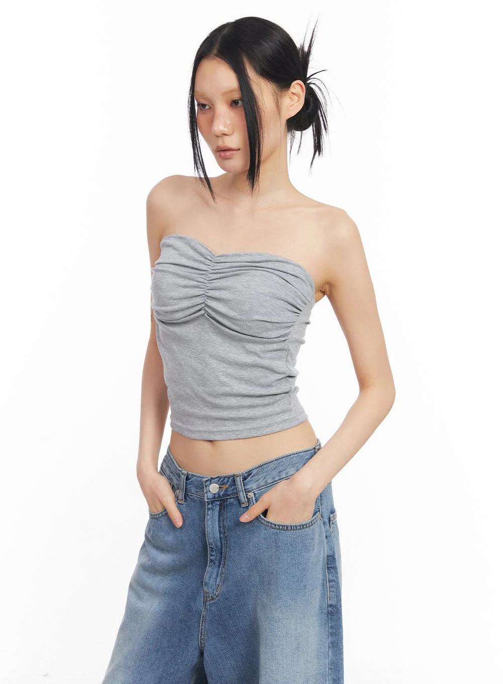 Shirring Padded Tube Top CY528 - Image 9