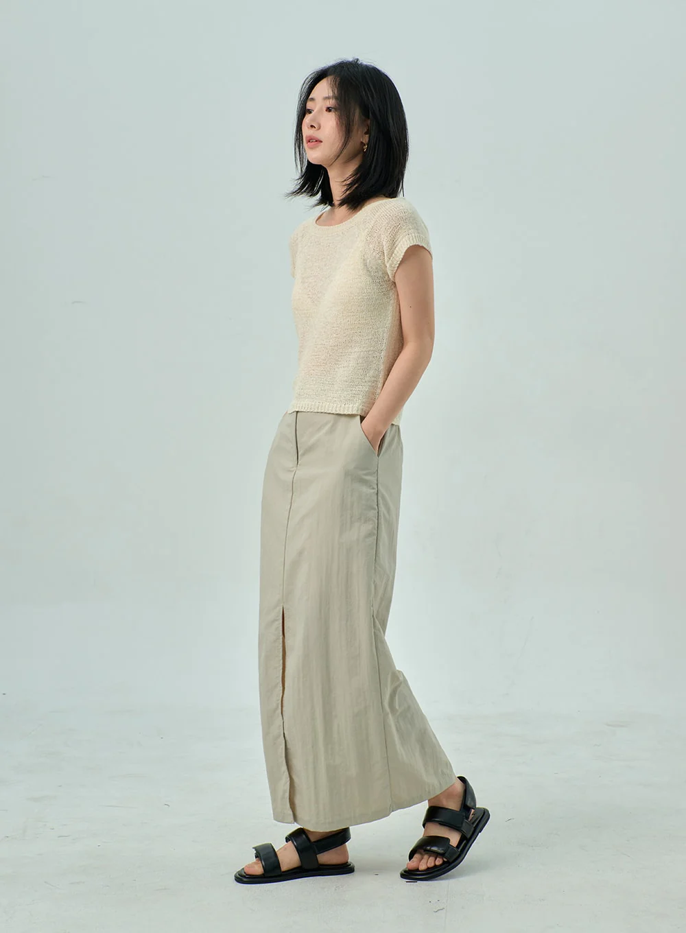 Short Sleeve Mesh Sweater OY310 - Image 3