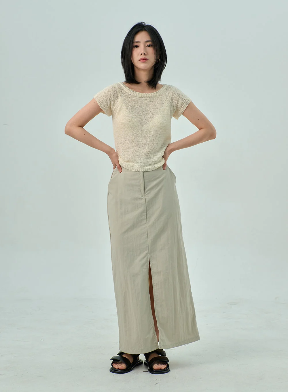 Short Sleeve Mesh Sweater OY310 - Image 5