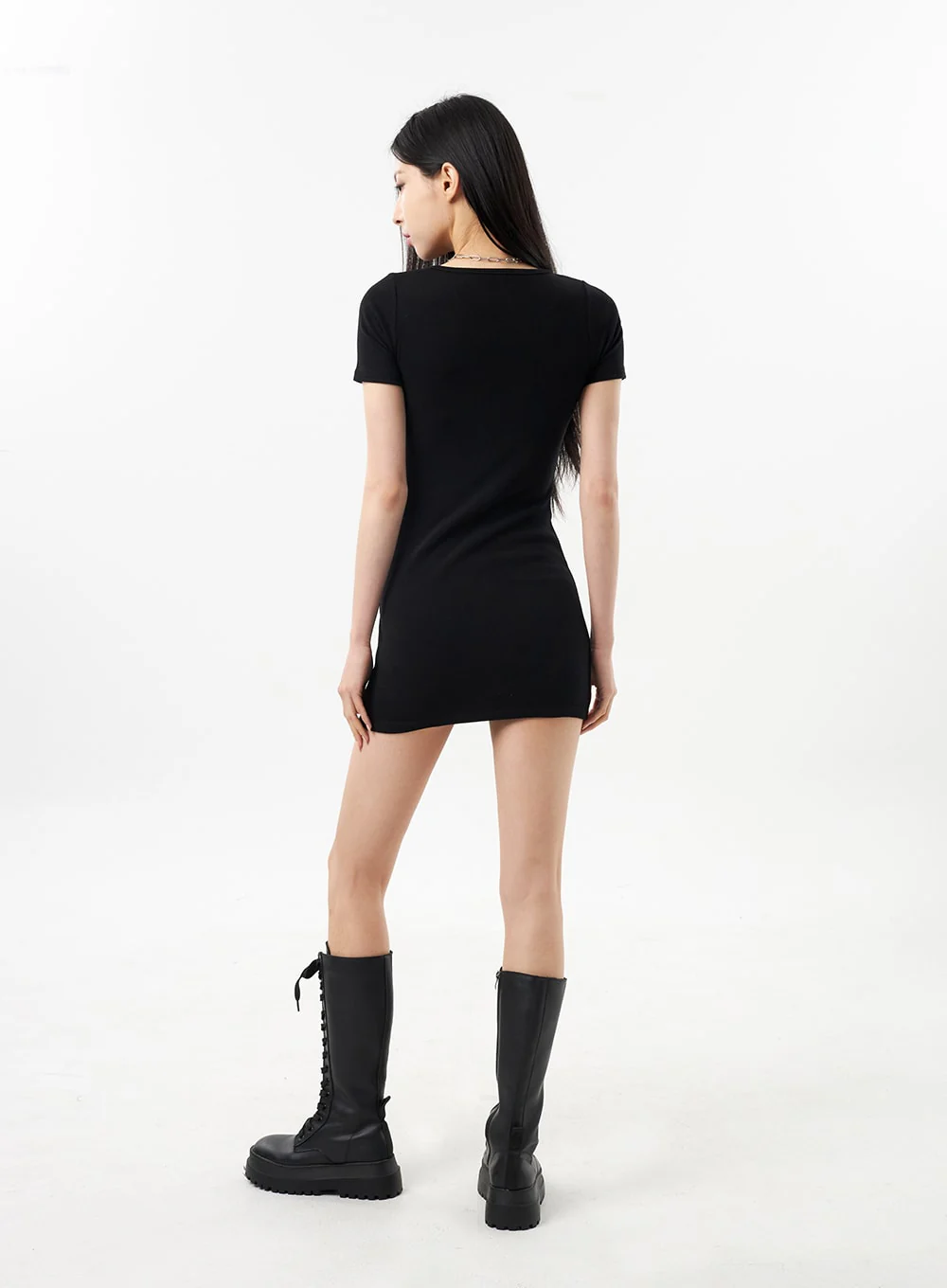 Short Sleeve Mini Dress CU309 - Image 11