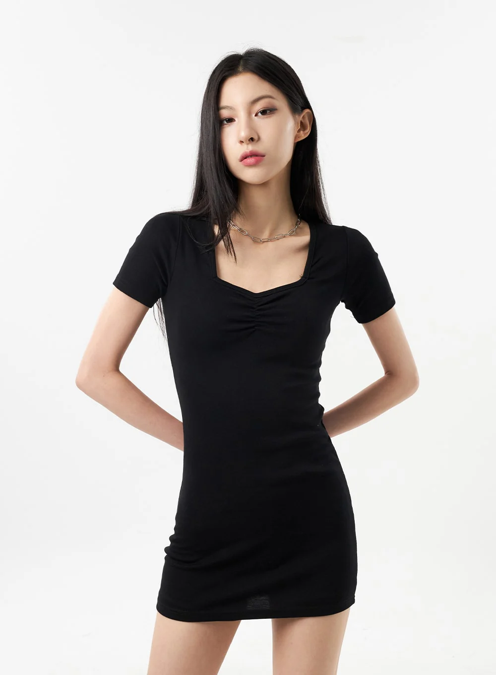 Short Sleeve Mini Dress CU309 - Image 5