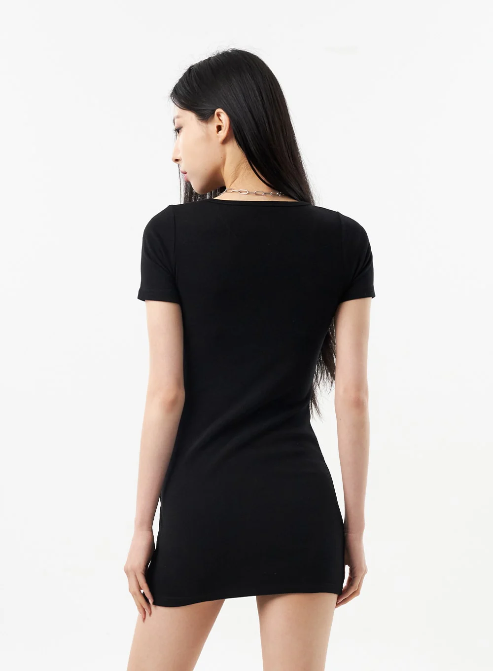 Short Sleeve Mini Dress CU309 - Image 6