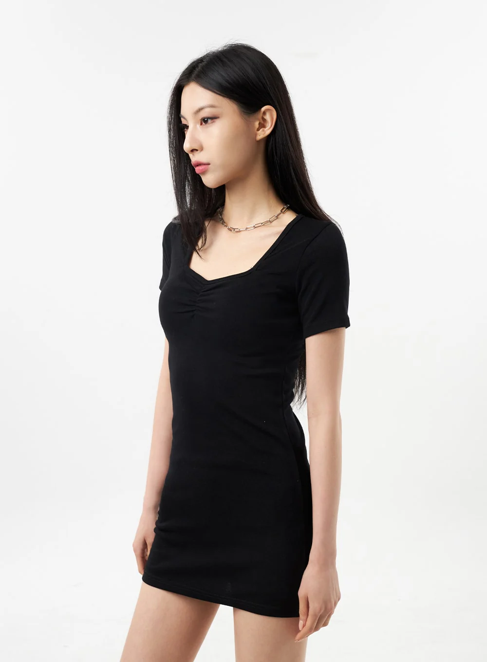 Short Sleeve Mini Dress CU309 - Image 9