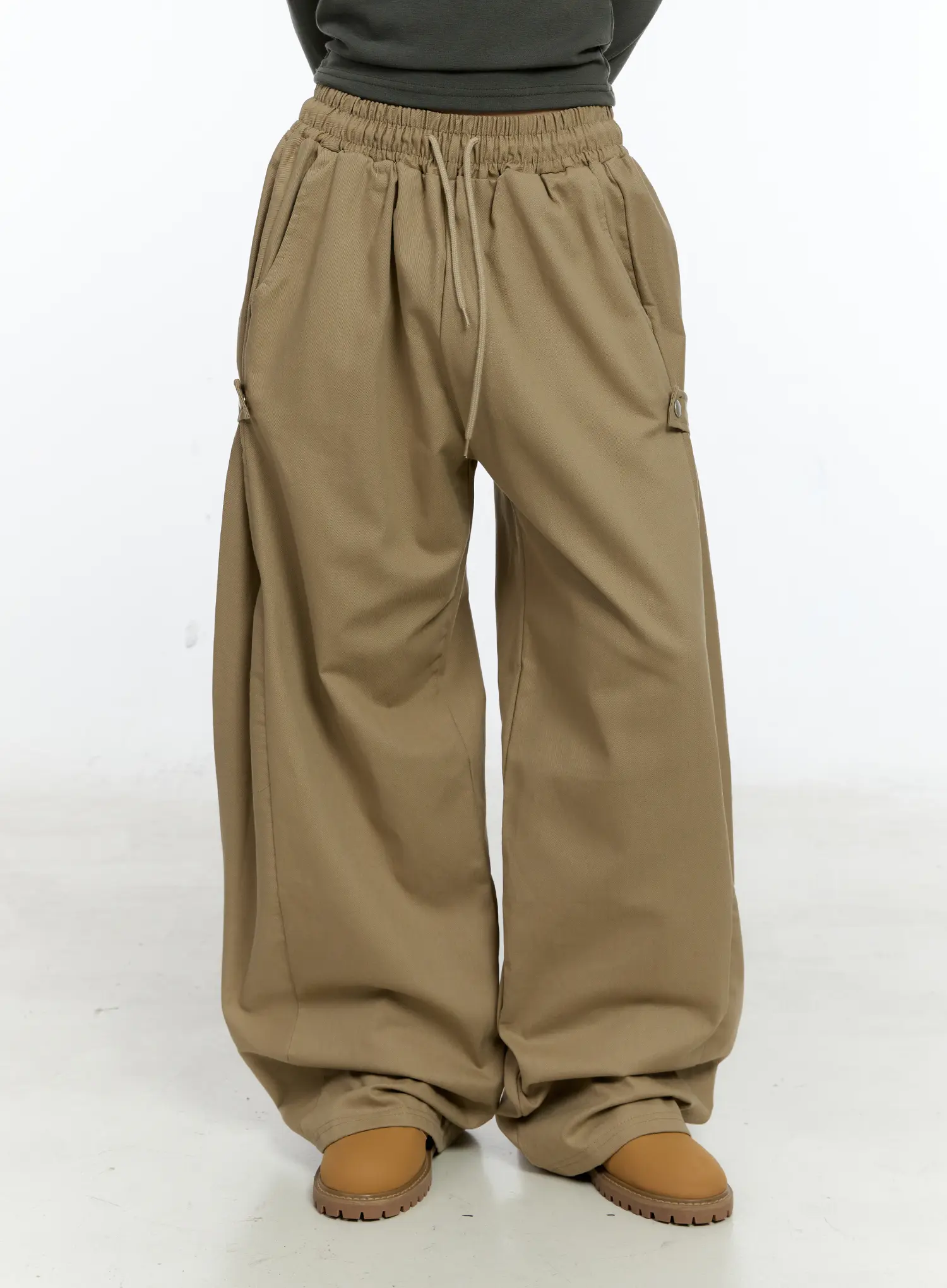 Side Button Wide Leg Pants CS517 - Image 9