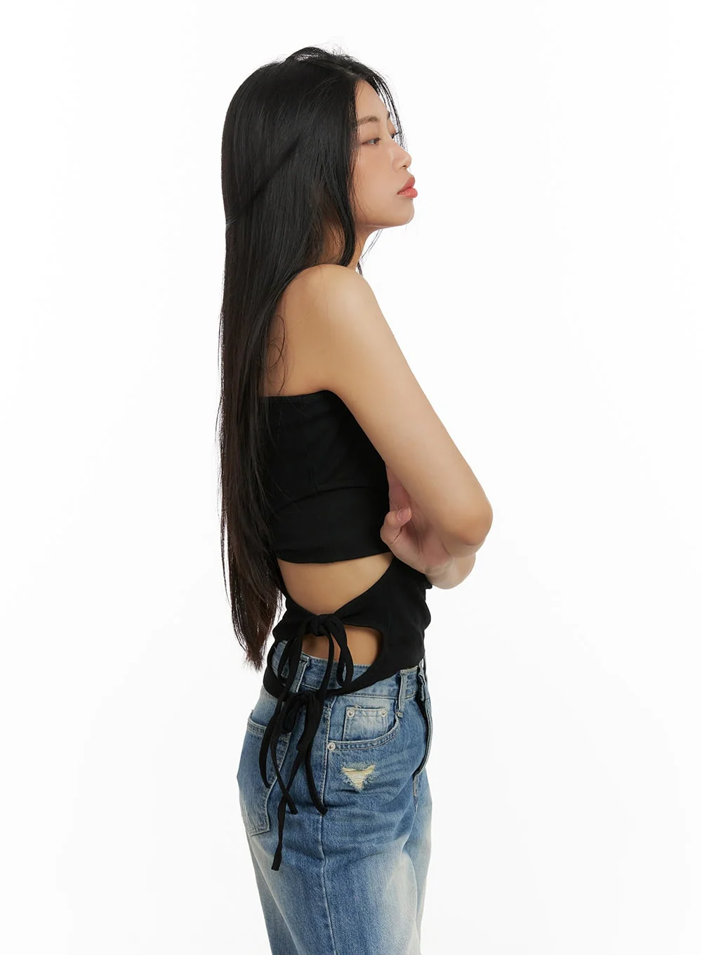 Side Cut Out Solid Cami Top CA424 - Image 3
