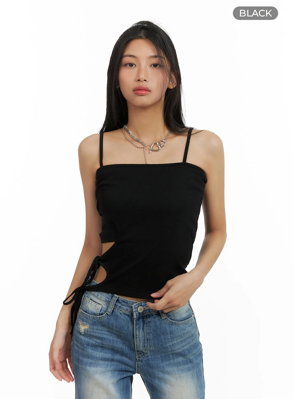 Side Cut Out Solid Cami Top CA424 - Image 6
