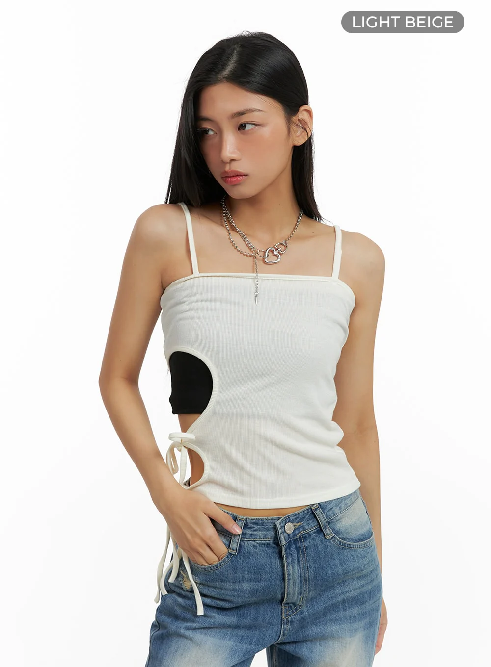 Side Cut Out Solid Cami Top CA424 - Image 7