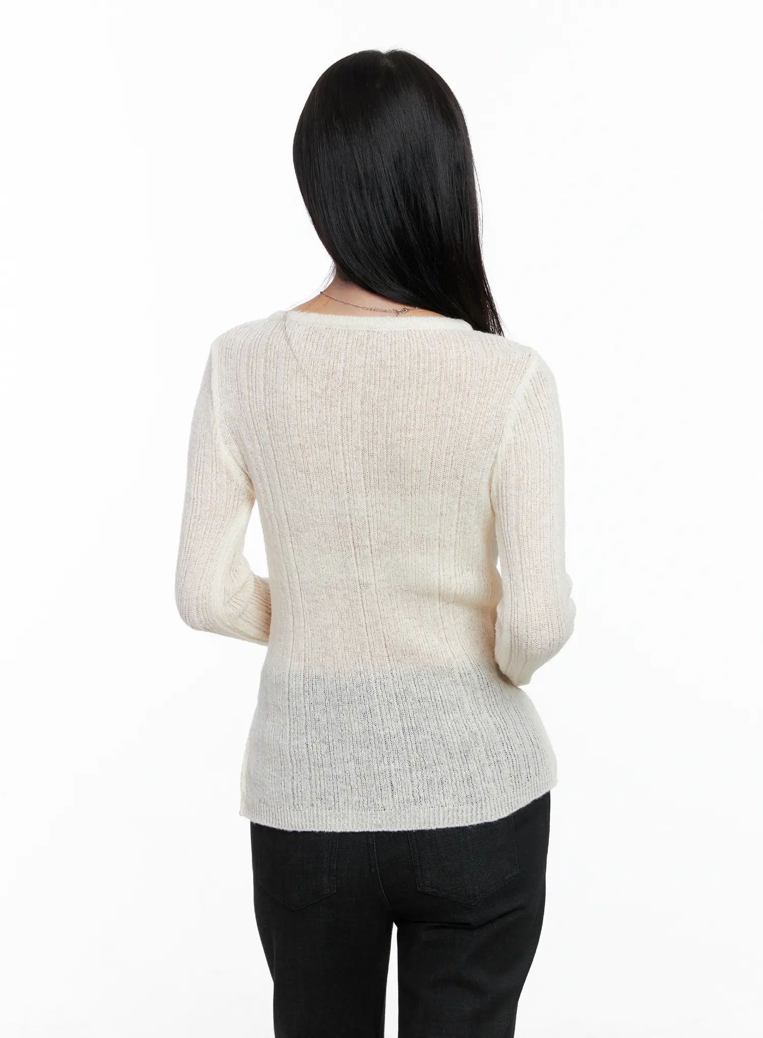 Side Cut Slim Long Sleeve top CS523 - Image 6