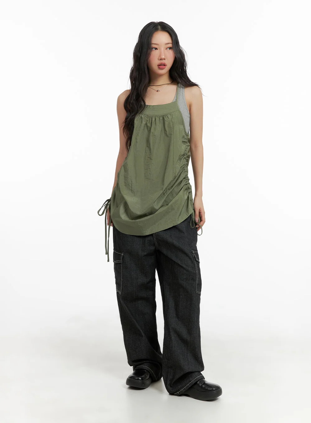 Side Drawstring Cami Mini Dress CM425 - Image 2