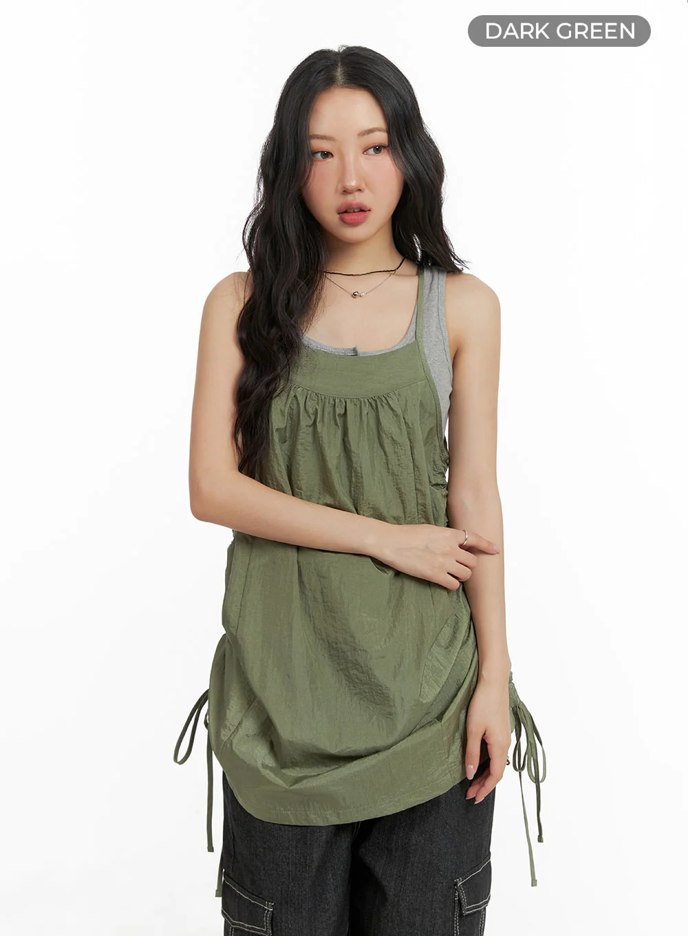 Side Drawstring Cami Mini Dress CM425 - Image 8