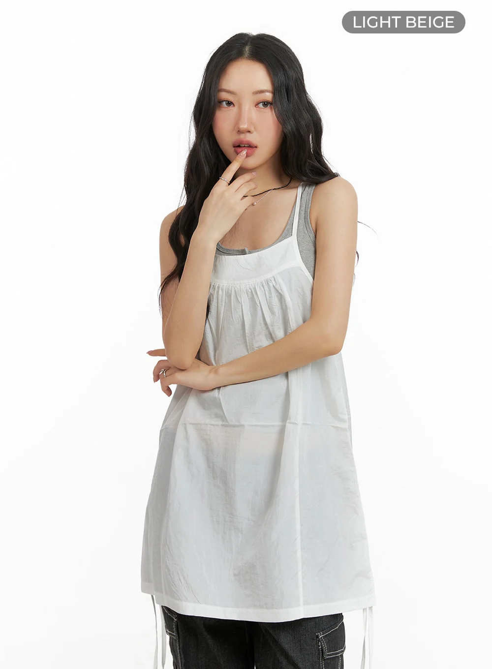 Side Drawstring Cami Mini Dress CM425 - Image 9