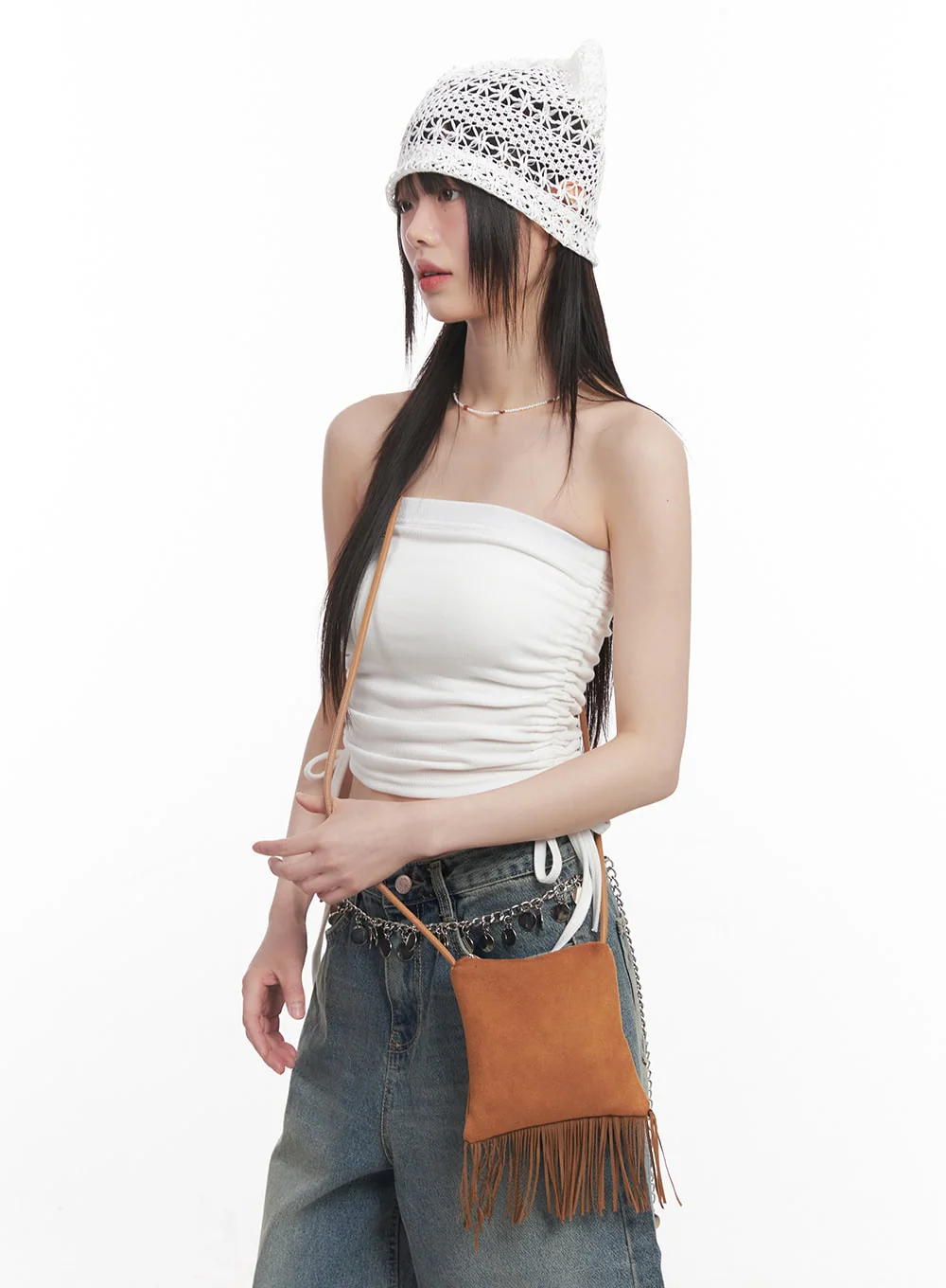 Side Ruched Tube Top CM520 - Image 11