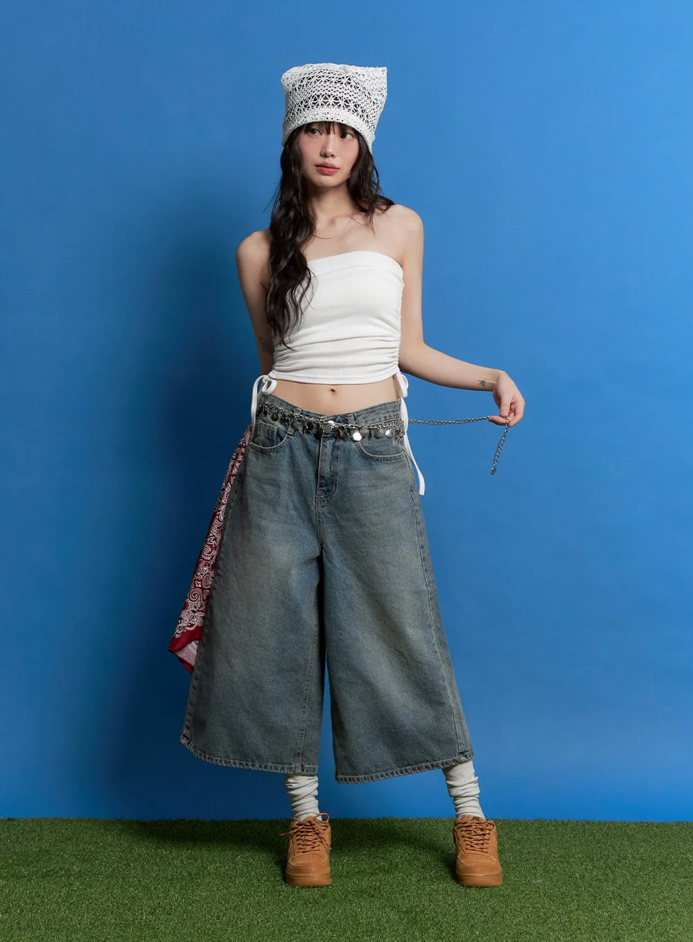Side Ruched Tube Top CM520 - Image 13