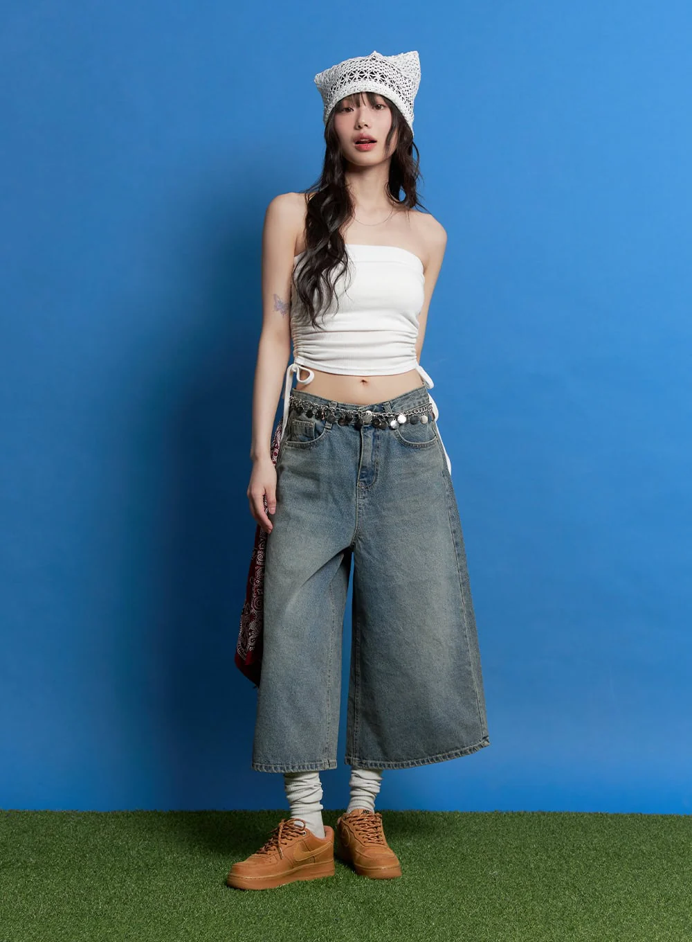 Side Ruched Tube Top CM520 - Image 14