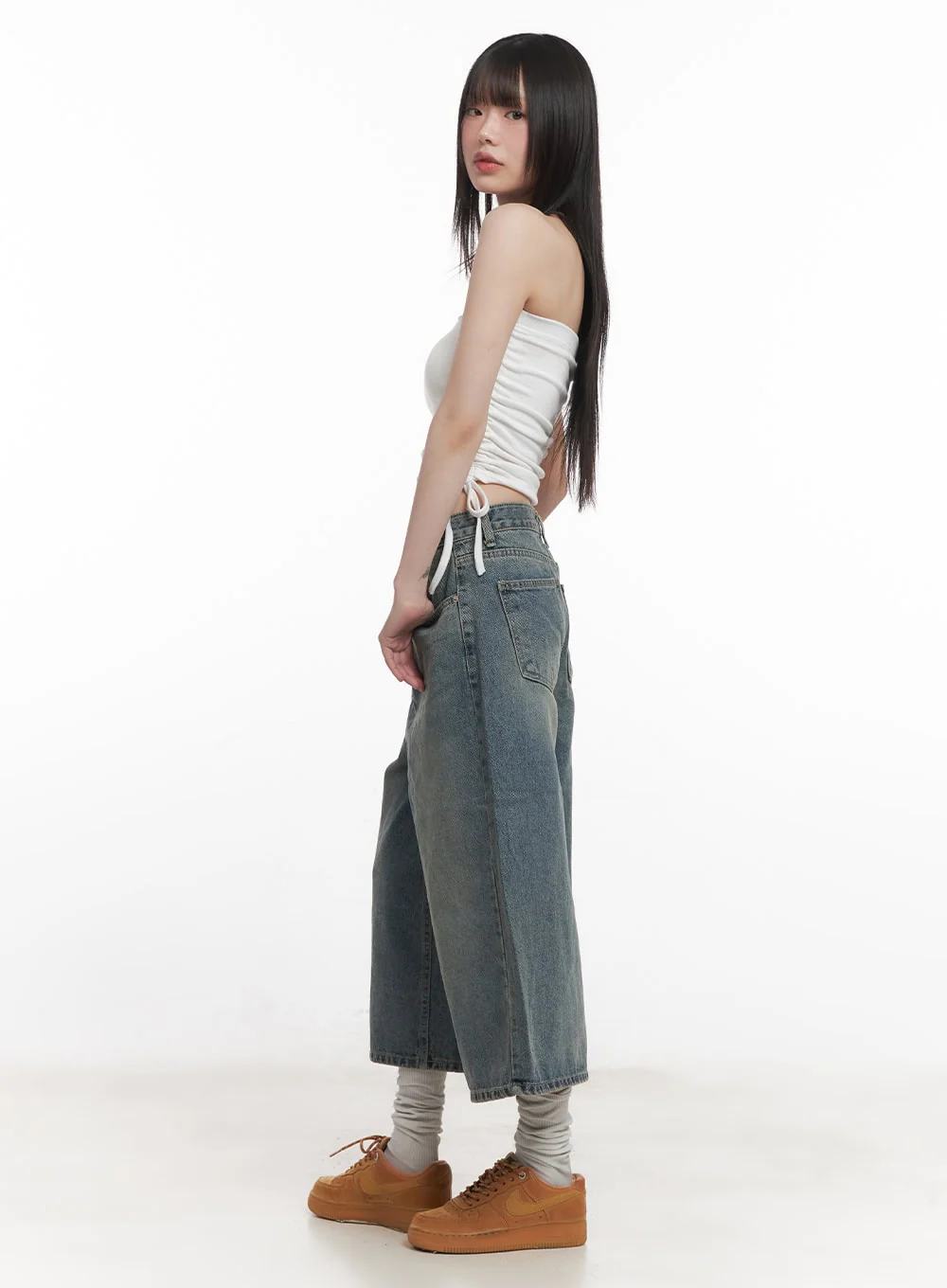Side Ruched Tube Top CM520 - Image 5