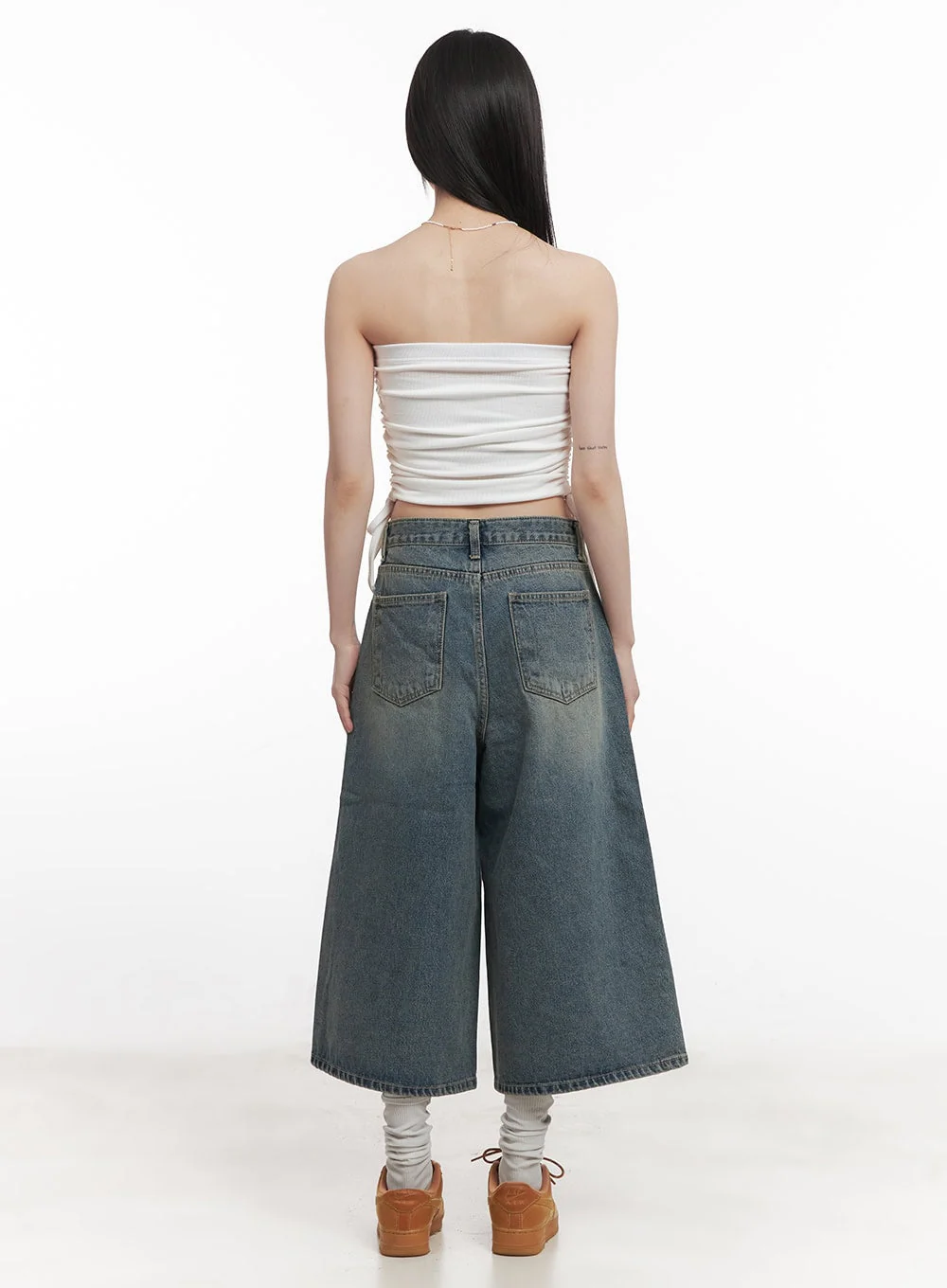 Side Ruched Tube Top CM520 - Image 8