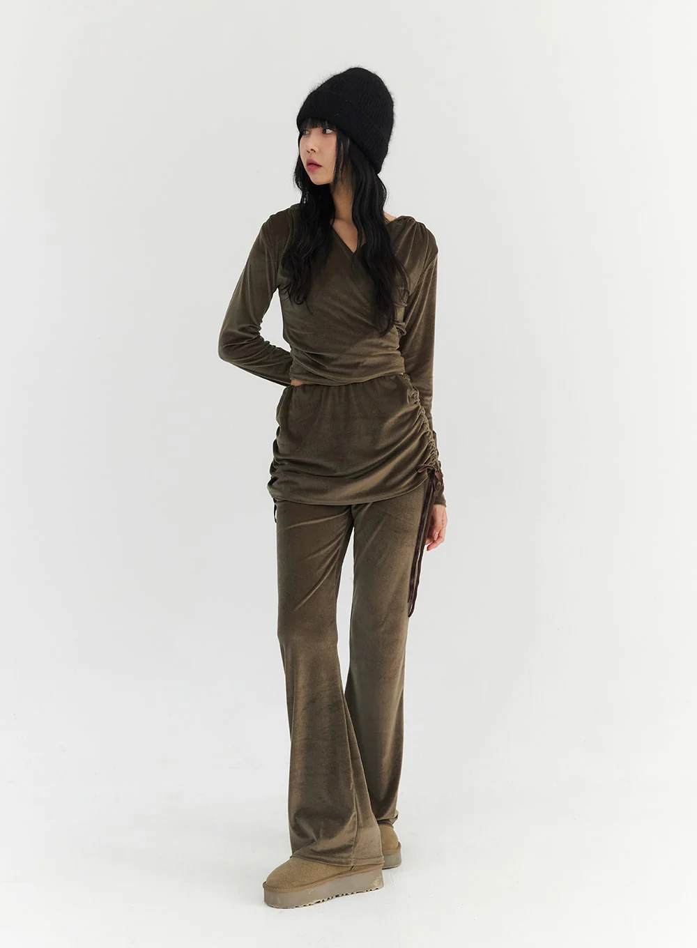 Side Shirred Skirt Pants CO327 - Image 2