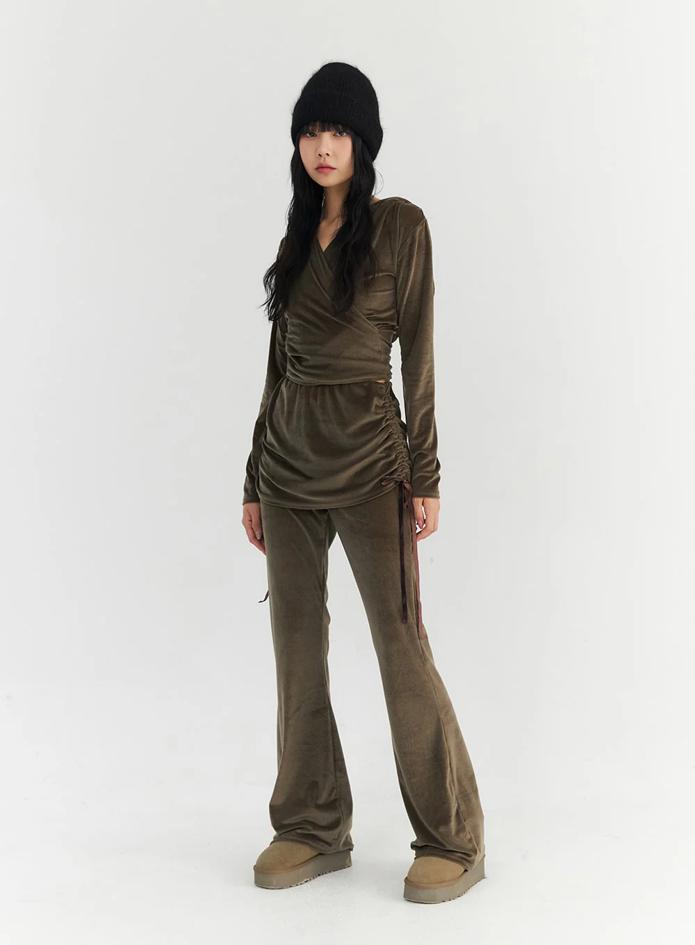 Side Shirred Skirt Pants CO327 - Image 6