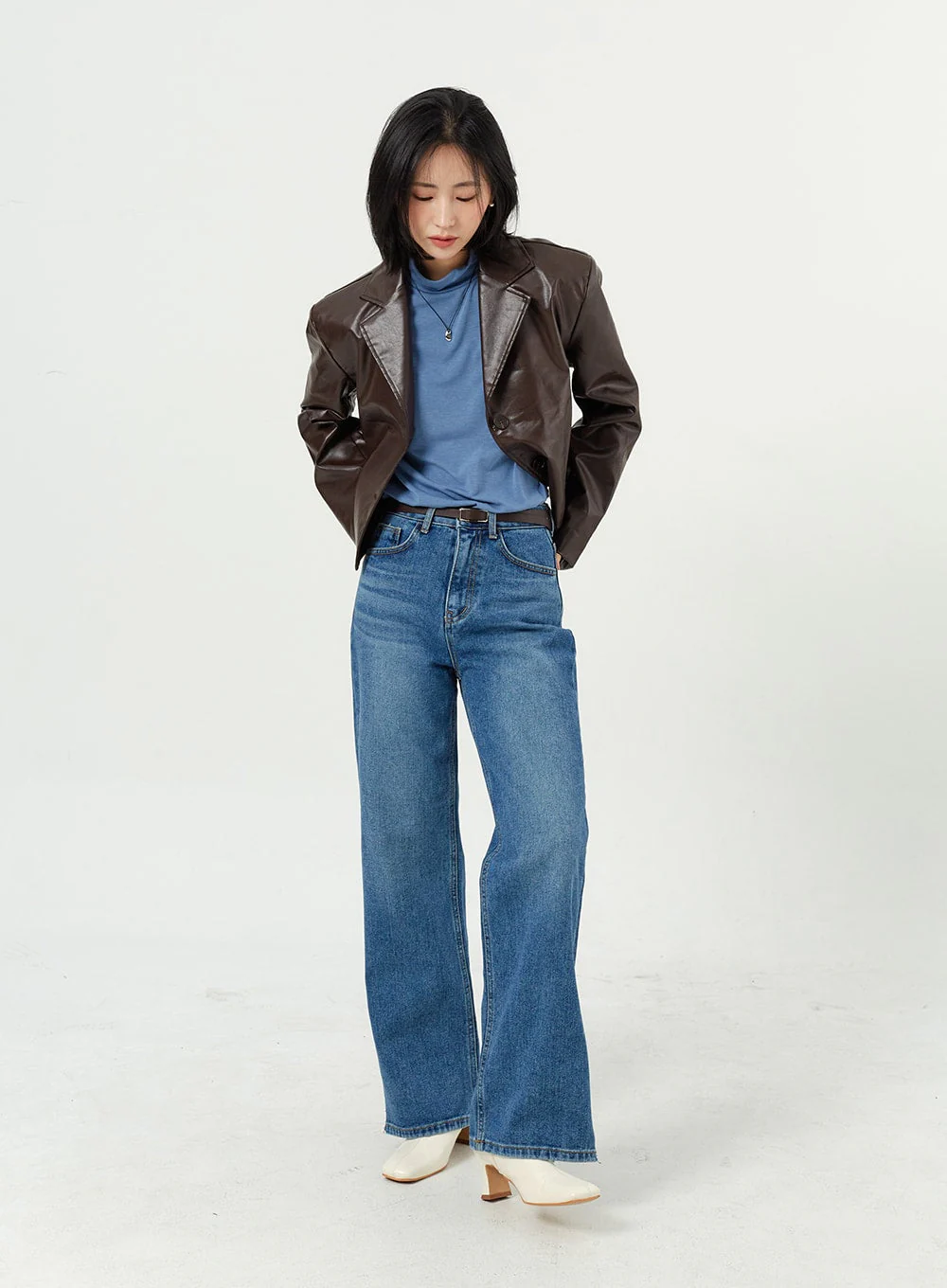 Side Slit Jeans OM308 - Image 10