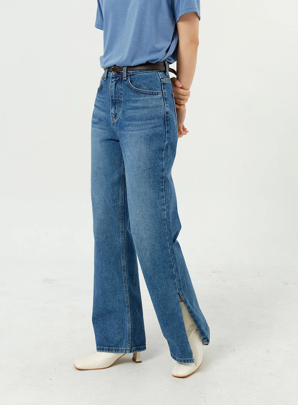 Side Slit Jeans OM308 - Image 3