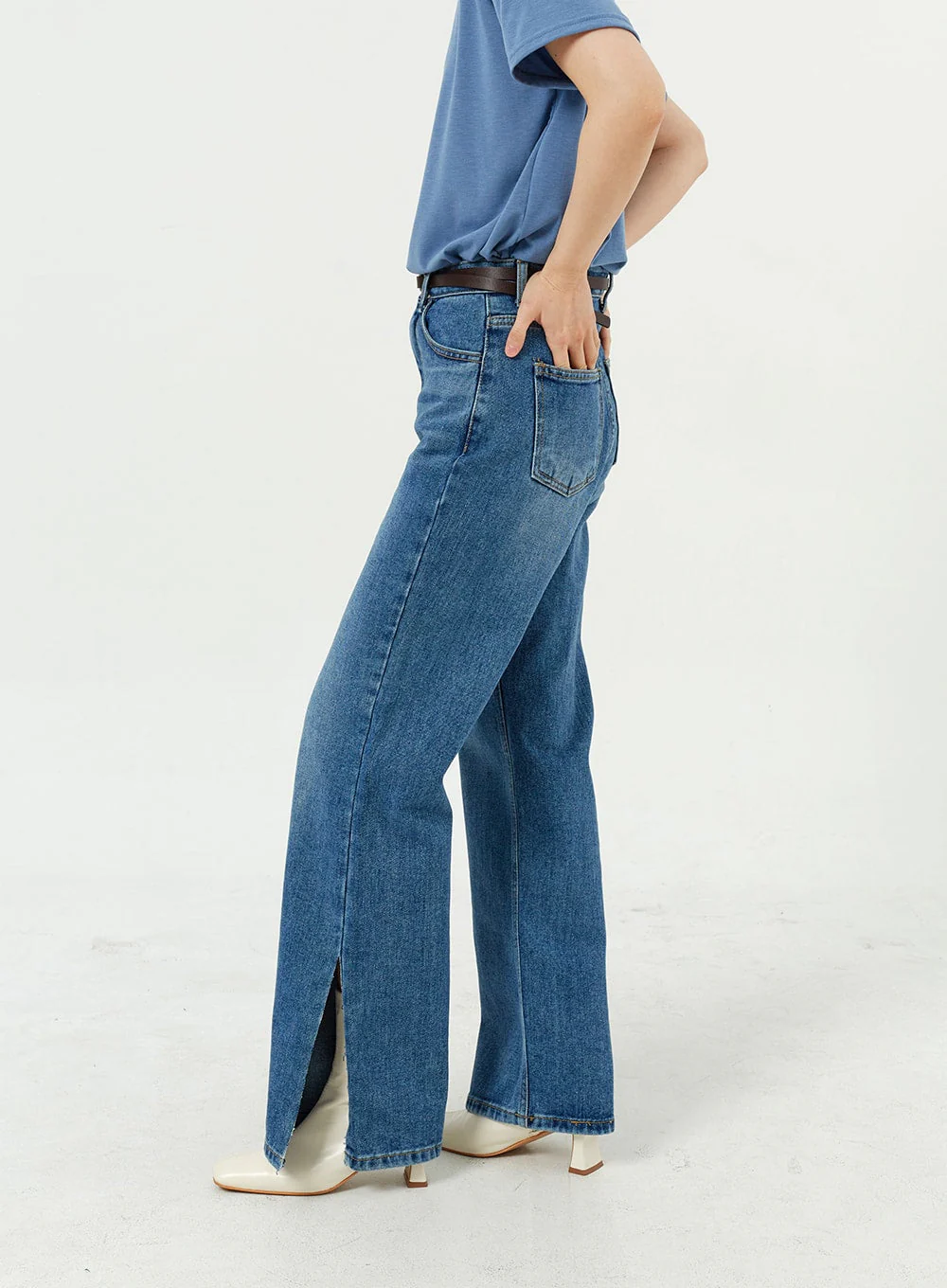 Side Slit Jeans OM308 - Image 5