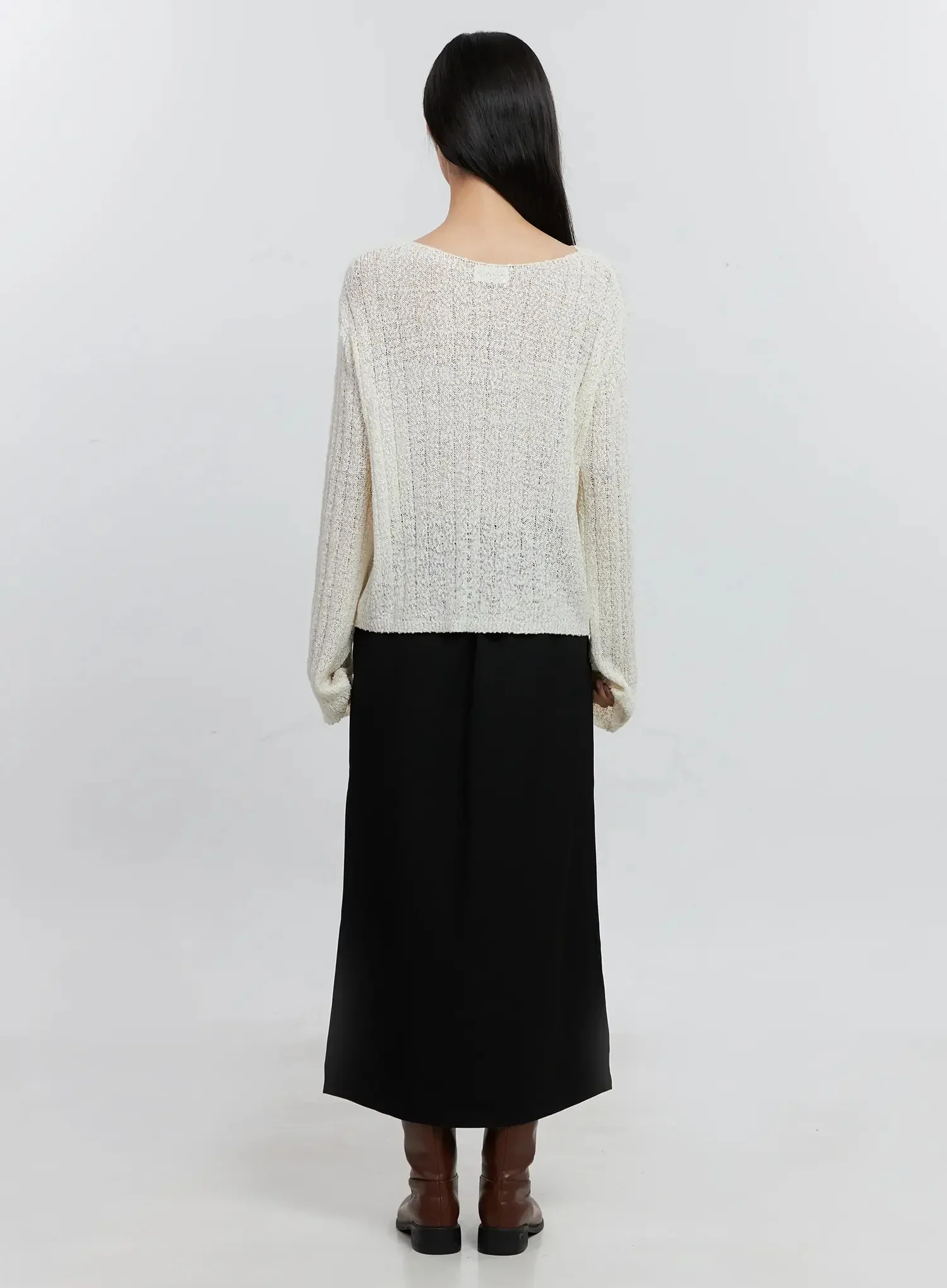 Side-Slit Midi Skirt IS515 - Image 10