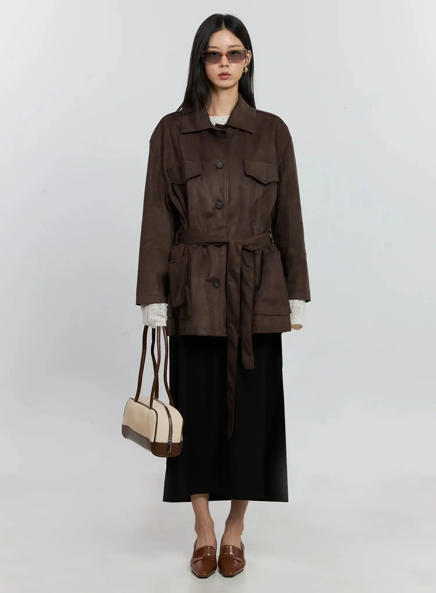 Side-Slit Midi Skirt IS515 - Image 3