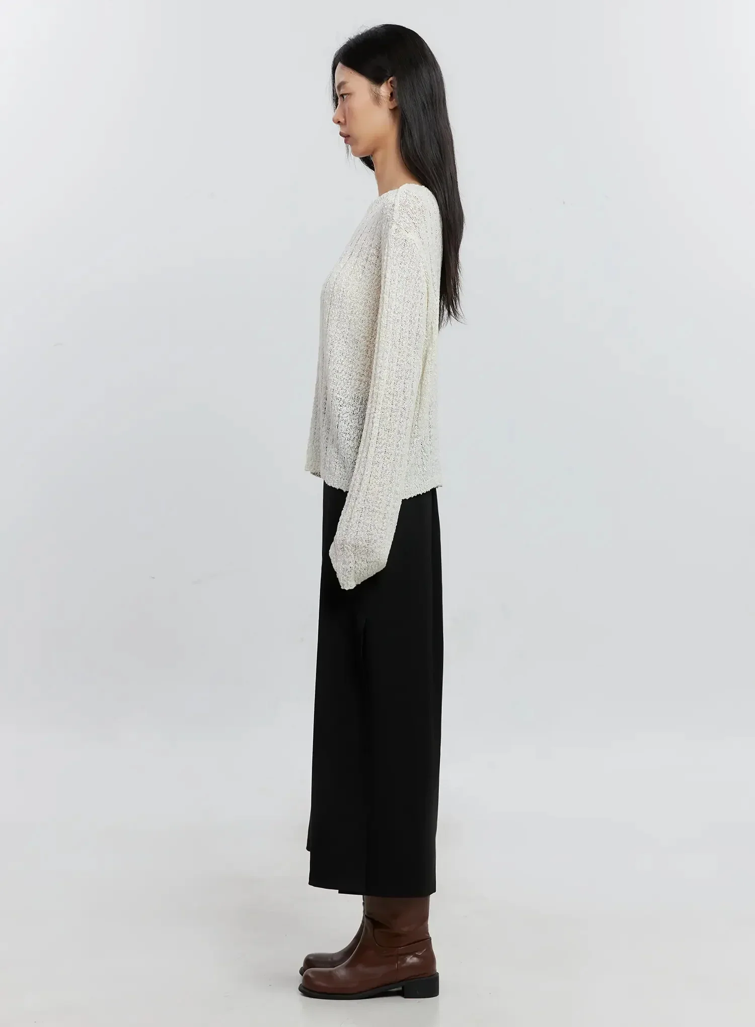 Side-Slit Midi Skirt IS515 - Image 9