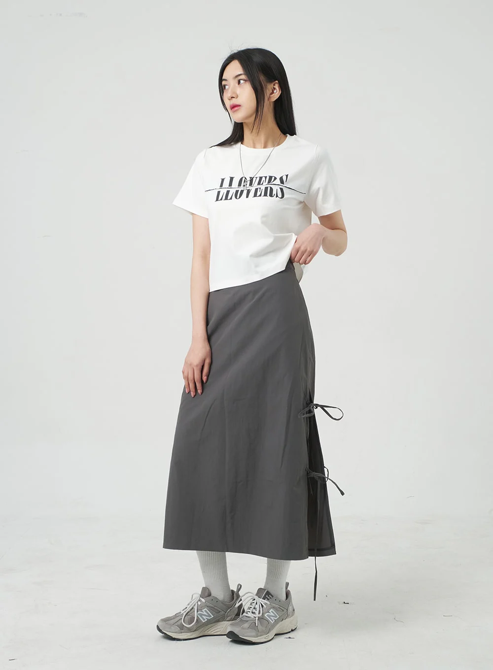 Side Slit Nylon Maxi Skirt BY312 - Image 8