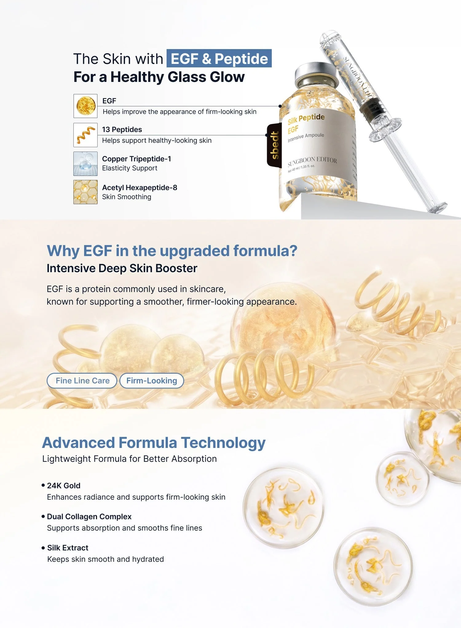 Silk Peptide EGF Intensive Ampoule (40ml) - Image 3