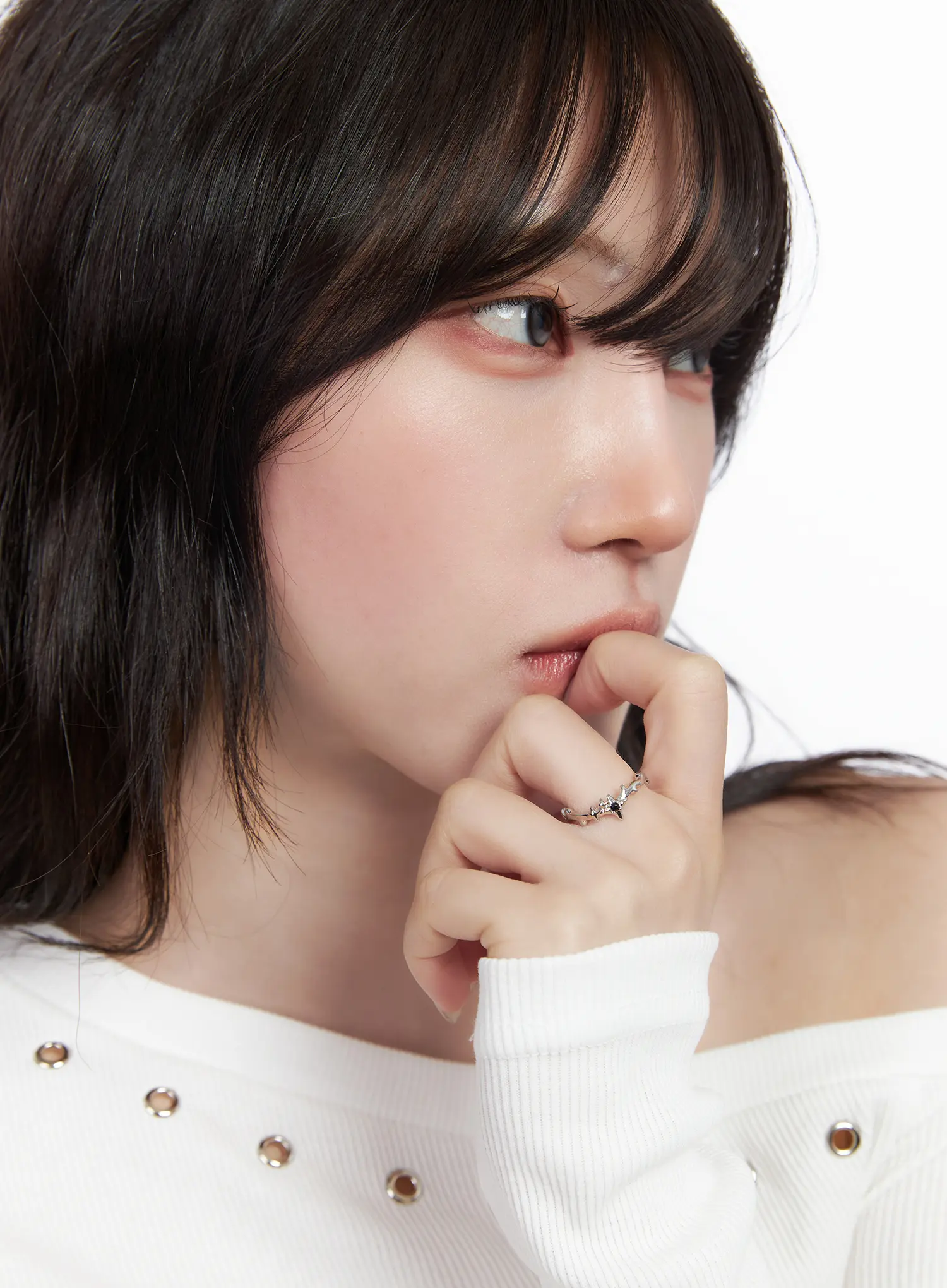 Simple Black Cubic Ring CF525 - Image 2