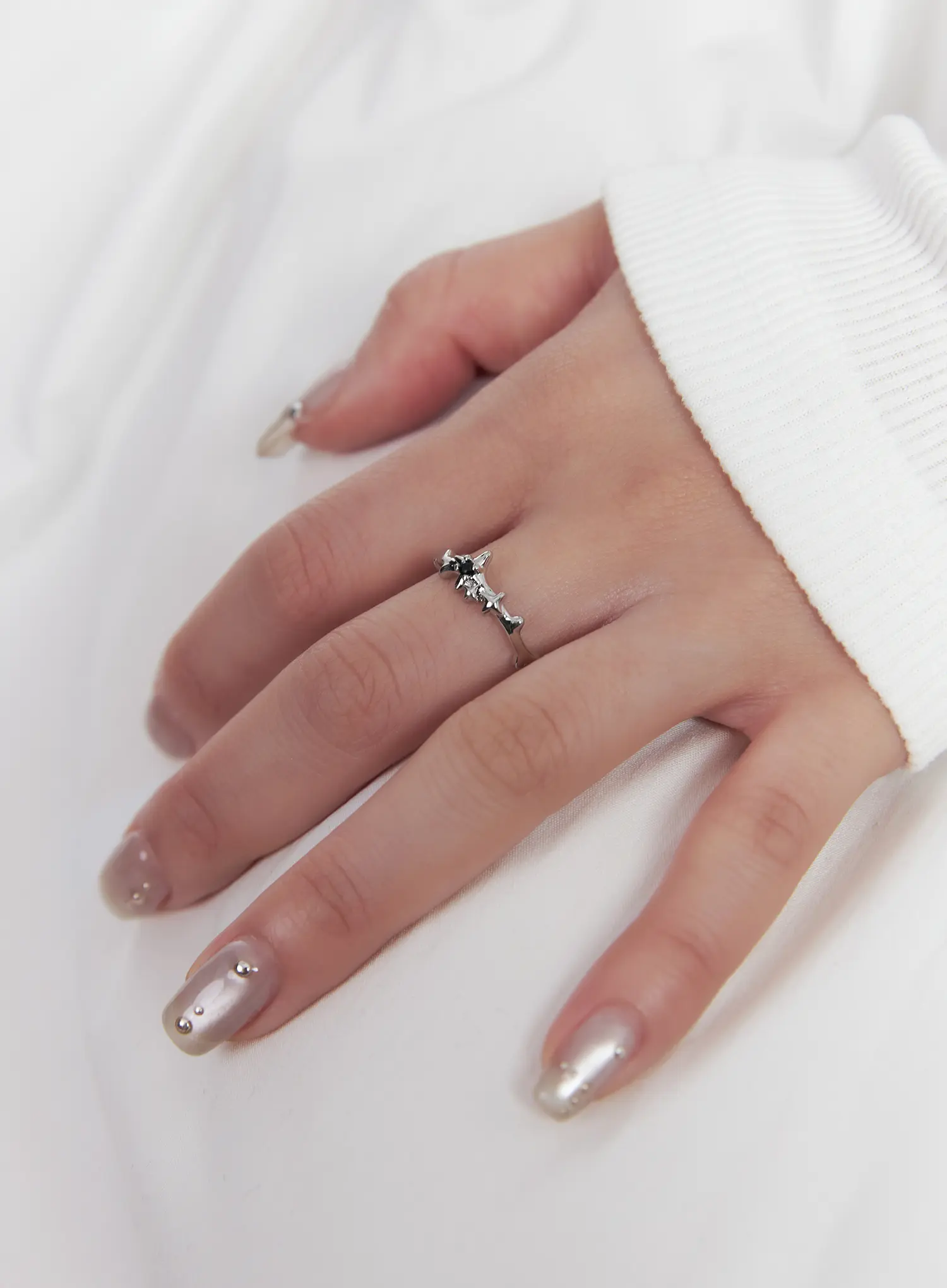 Simple Black Cubic Ring CF525 - Image 4