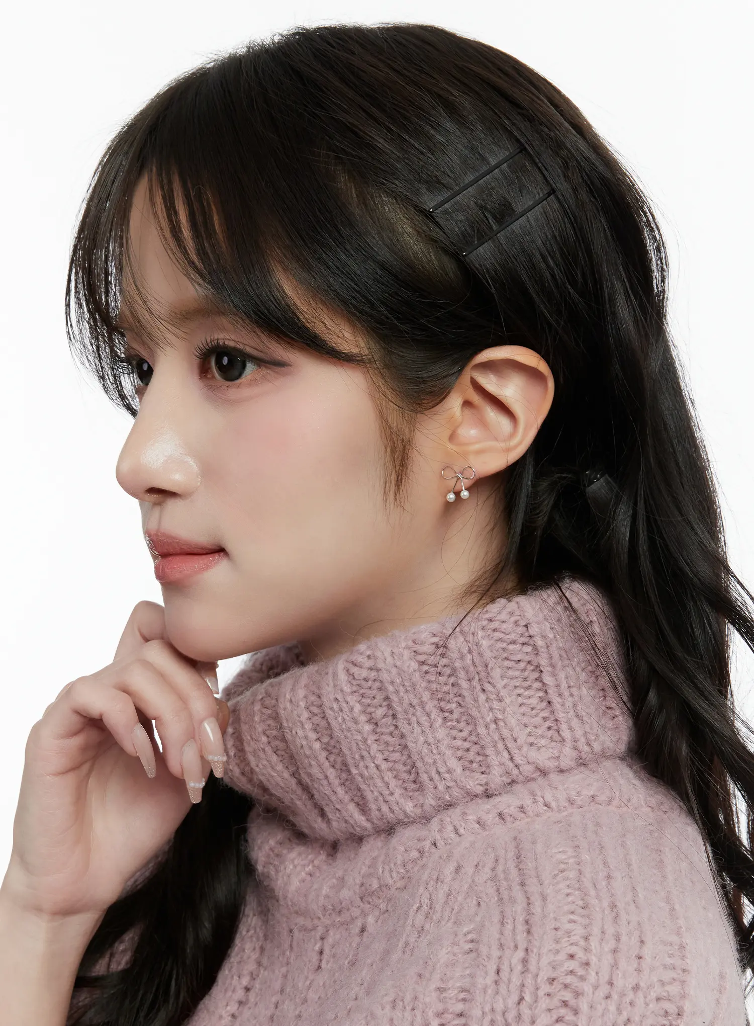 Simple Bow Earrings CD514 - Image 3