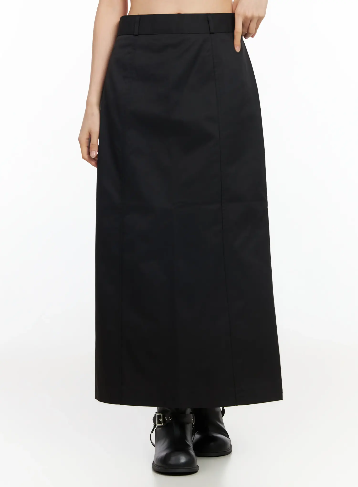 Simple High-Waist Long Skirt IM524