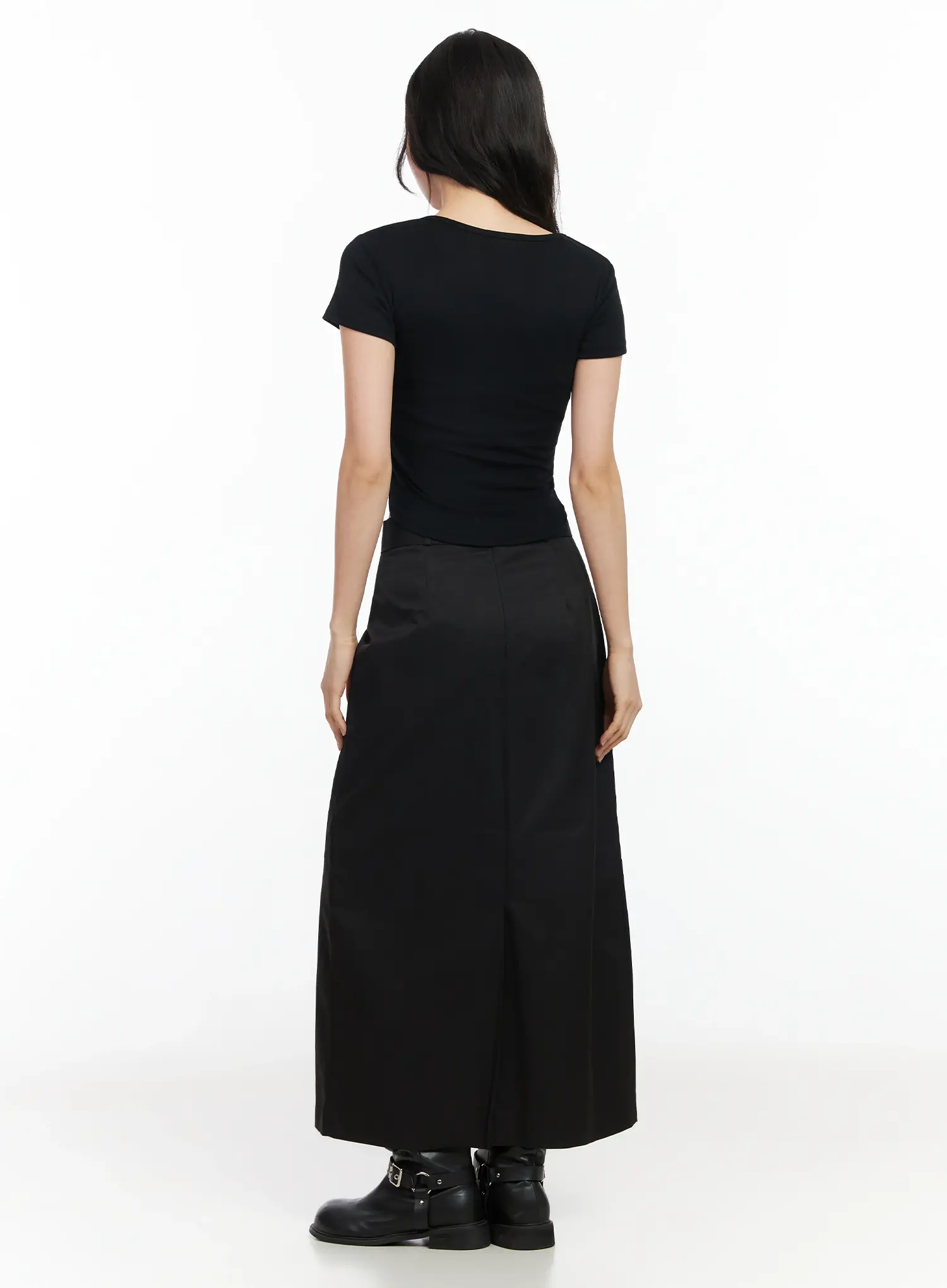 Simple High-Waist Long Skirt IM524 - Image 8