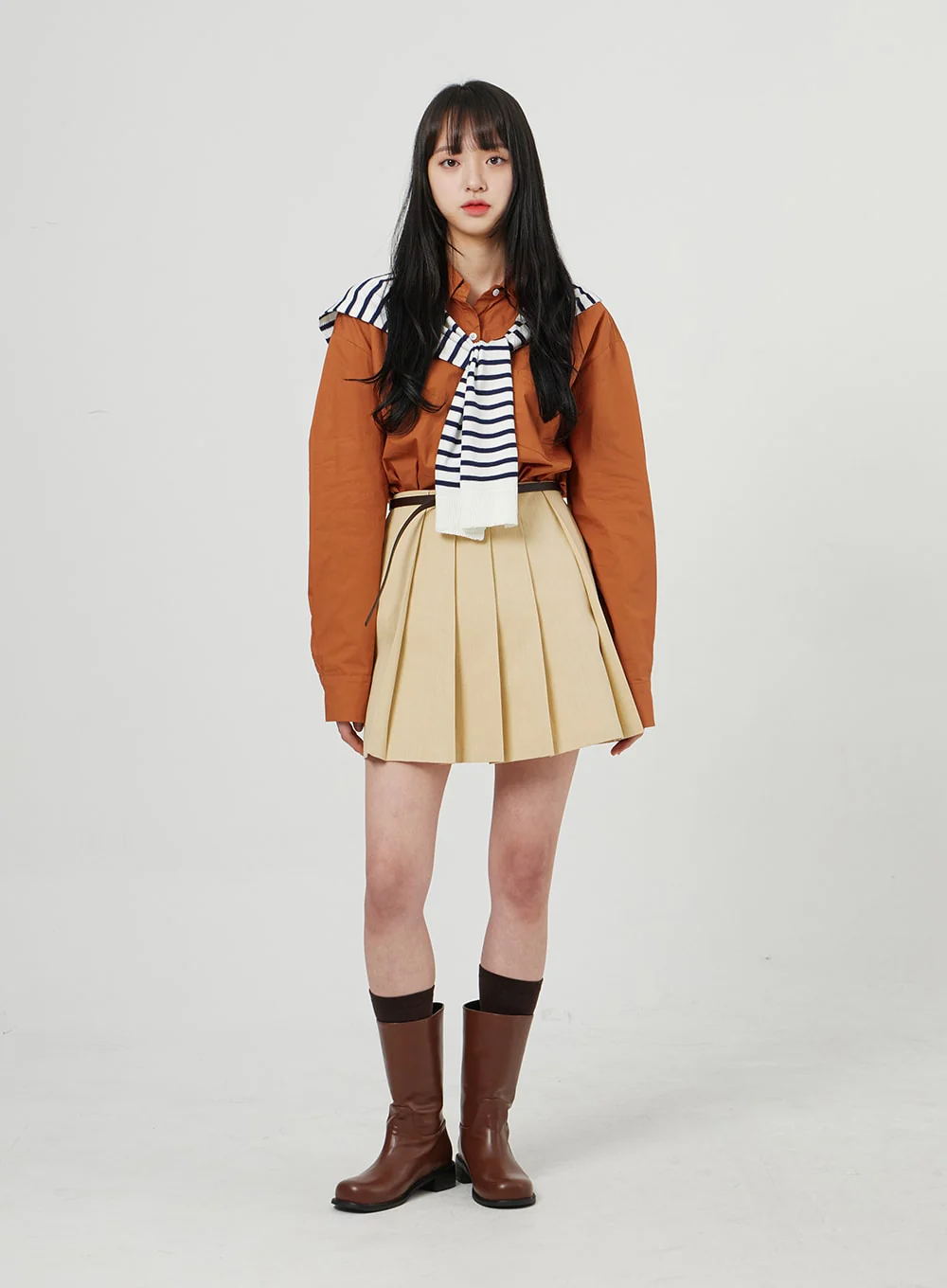 Simple Pleated Mini Skirt OF324 - Image 7