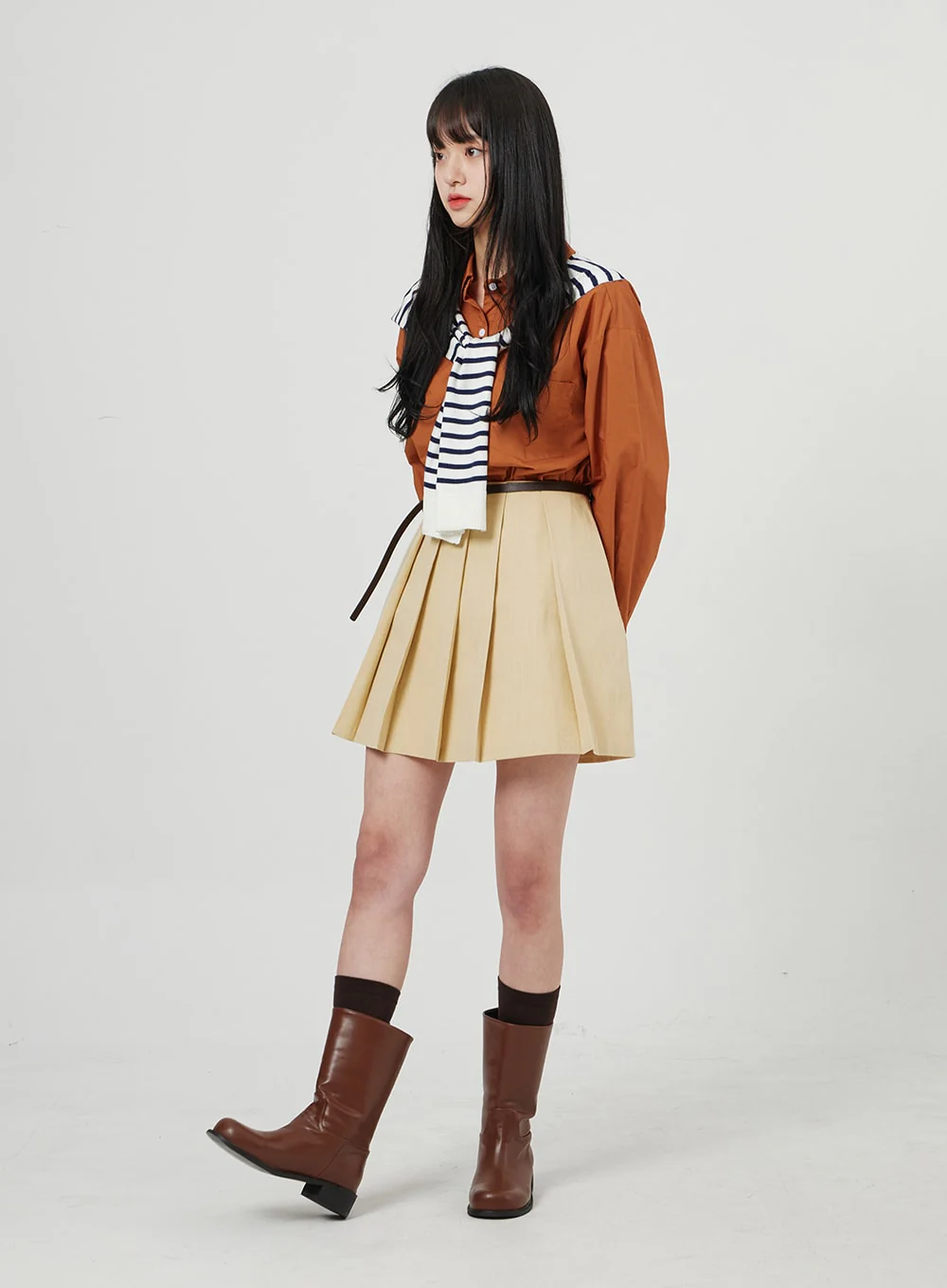 Simple Pleated Mini Skirt OF324 - Image 8