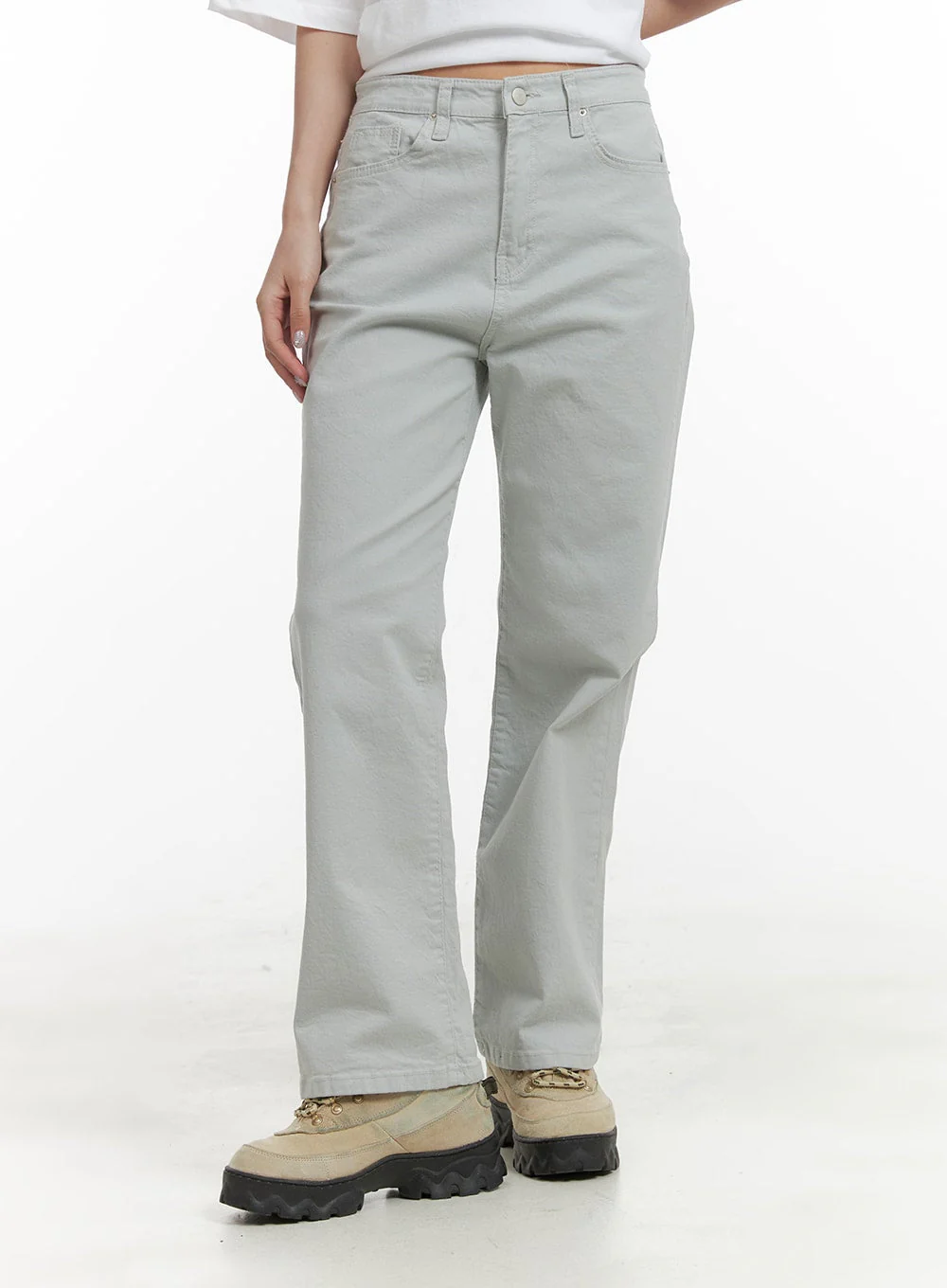 Simple Straight Leg Pants OA415 - Image 2
